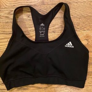 Black adidas sports bra